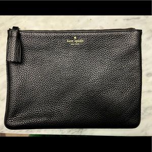New Kate Spade Clutch Black Leather